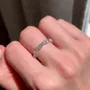 Bague de fiançailles en argent sterling blanc avec diamant taillé en forme de marquise