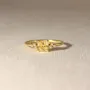 Bague de fiançailles en argent sterling or jaune citrine taille coussin