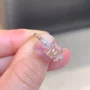 Bague de fiançailles en argent sterling 925 avec saphir rose taille Asscher