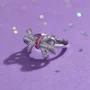 Bague pour femme en argent sterling rose à taille ronde avec nœud papillon