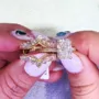 Anneau de mariage en argent sterling serti d'un diamant radiant en or rose blanc