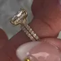 Anneau de mariage à halo caché en argent sterling 925 or jaune et diamant radiant blanc