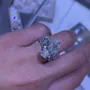 Alliance de mariage 3 pièces en argent sterling 925 avec diamant taille poire