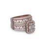Ensemble de bague de mariage en argent sterling et or rose serties de diamants taille émeraude
