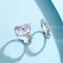 Ensembles de bagues de fiançailles Art Déco en argent sterling blanc et diamants taille marquise