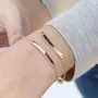 Bracelet en argent sterling avec nom personnalisé et famille gravée cadeau