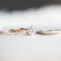 Parure de mariage en argent 925 pour diamant blanc taille ronde