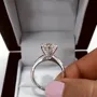 Parure de mariage 3 pièces en argent 925 pour diamant blanc taille ronde