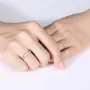 Bagues de couple en argent sterling avec battement de coeur