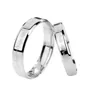 Bagues de couple en argent sterling avec battement de coeur