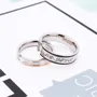 Bagues de couple en titane blanc avec diamant princesse my love heart