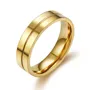 Bagues de couple en titane or jaune diamant rond