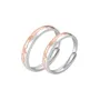 Bagues de couple en argent sterling avec diamant rond