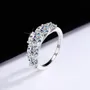 Bague de fiançailles art deco en argent sterling 925 et diamant moissanite de taille ronde