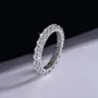 Anneau de mariage en argent sterling 925 avec diamant de moissanite de taille ronde