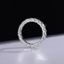 Anneau de mariage en argent sterling 925 avec diamant de moissanite de taille ronde