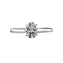 Bague de fiançailles solitaire en argent sterling 925 et diamant moissanite de taille ovale