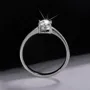 Bague de fiançailles solitaire en argent sterling 925 et diamant moissanite de taille ovale