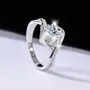 Bague de fiançailles art déco en argent sterling 925 et diamant moissanite de taille ronde
