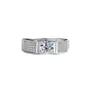 Bague de fiançailles classique en argent sterling 925 et diamant de moissanite de taille ronde