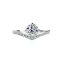 Bague de fiançailles classique en argent sterling 925 et diamant de moissanite de taille ronde