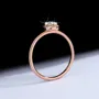 Bague de fiançailles en argent sterling 925 et or rose 925, diamant de moissanite de taille ronde