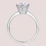 Bague de fiançailles solitaire en argent sterling 925 et diamant moissanite de taille ronde