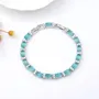 Bracelet de cristal cyan