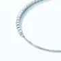 Bracelet réglable en argent sterling 925 avec diamant rond et blanc