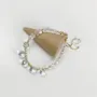 Bracelet de quartz de cristal en or jaune 10.6 pouces