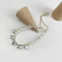 Bracelet de quartz de cristal en or jaune 10.6 pouces