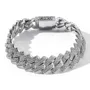 Hip hop bracelet cubain plaqué or 18k diamant blanc