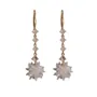 Pendants d'oreilles en or jaune et cristal