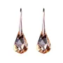Pendants d'oreilles en cristal orange
