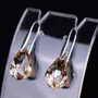 Pendants d'oreilles en cristal orange
