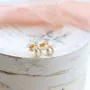Boucles d'oreilles poire en argent sterling 925 avec quartz et or jaune