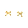Boucles d'oreilles ruban plaqué or 18k