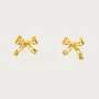 Boucles d'oreilles ruban plaqué or 18k
