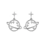 Pendants d'oreilles célestes plaqués platine