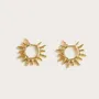 Boucles d'oreilles soleil en plaqué or 18k