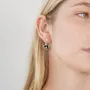 Boucles d'oreilles aiguille en argent 925 plaqué or 18k