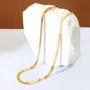 Collier simple en argent sterling 925 et or jaune 16