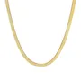 Collier simple en argent sterling 925 et or jaune 16