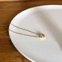 Collier de diamants ronds en argent 925 et or jaune 17