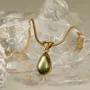 Collier goutte d'eau en plaqué or 18k