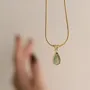 Collier goutte d'eau en plaqué or 18k
