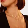Collier coeur en argent 925 plaqué or 18k