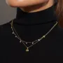 Collier coeur en argent 925 plaqué or 18k