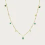 Collier vert émeraude en argent 925 plaqué or 18k