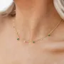 Collier vert émeraude en argent 925 plaqué or 18k